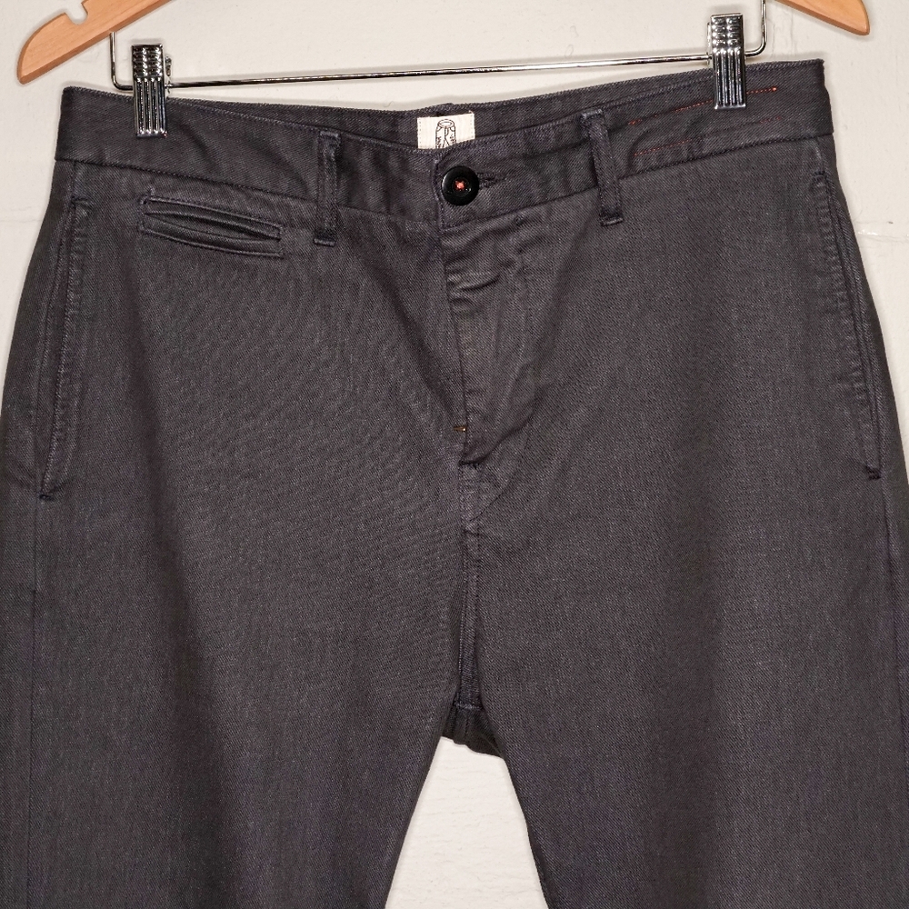 Hiroshi Kato Charcoal Grey Axe Denit Chino Pants US Size 30x32 Made In USA
